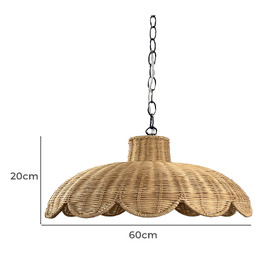 Elior Rattan Pendant Light Temple Webster